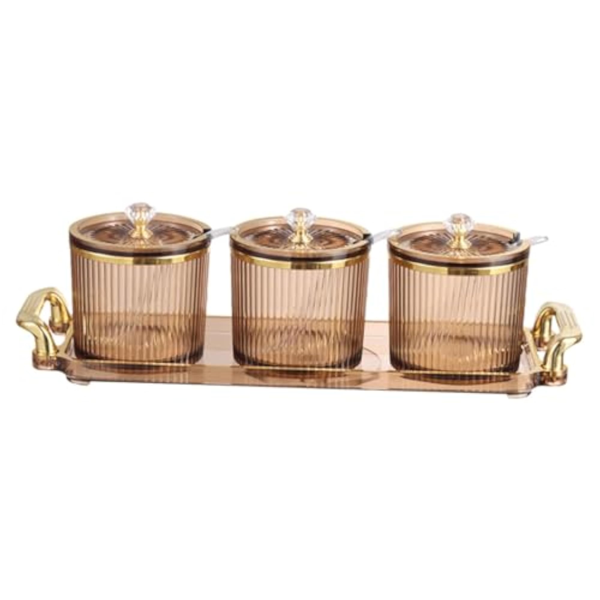 3 Pieces Stylish Simple Condiment Canisters Set